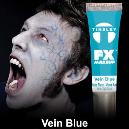 Vein Blue paint Tinsley makeup